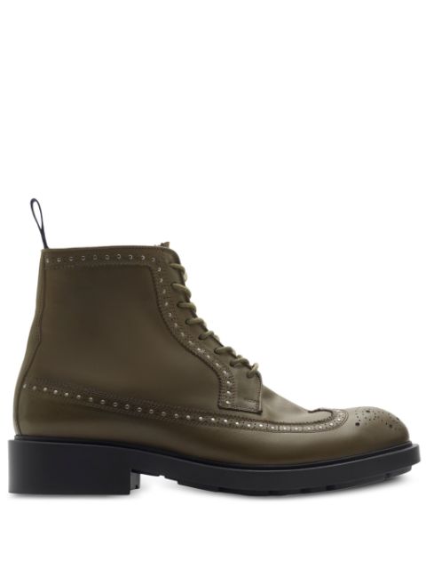 Burberry studded leather boots Men