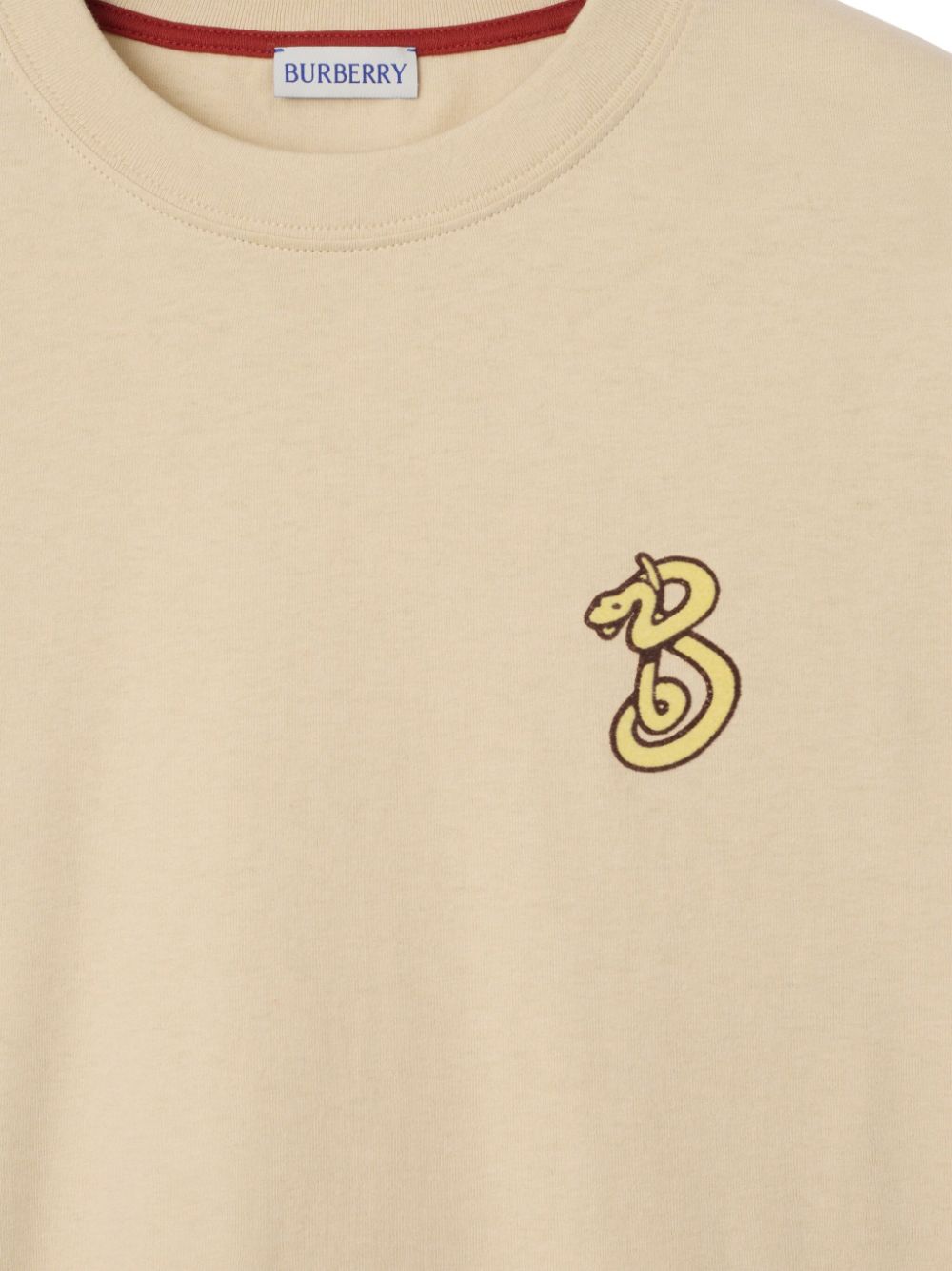 Burberry B Snake katoenen T-shirt - Beige