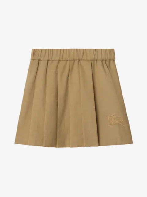 Burberry Kids embroidered motif pleated skirt