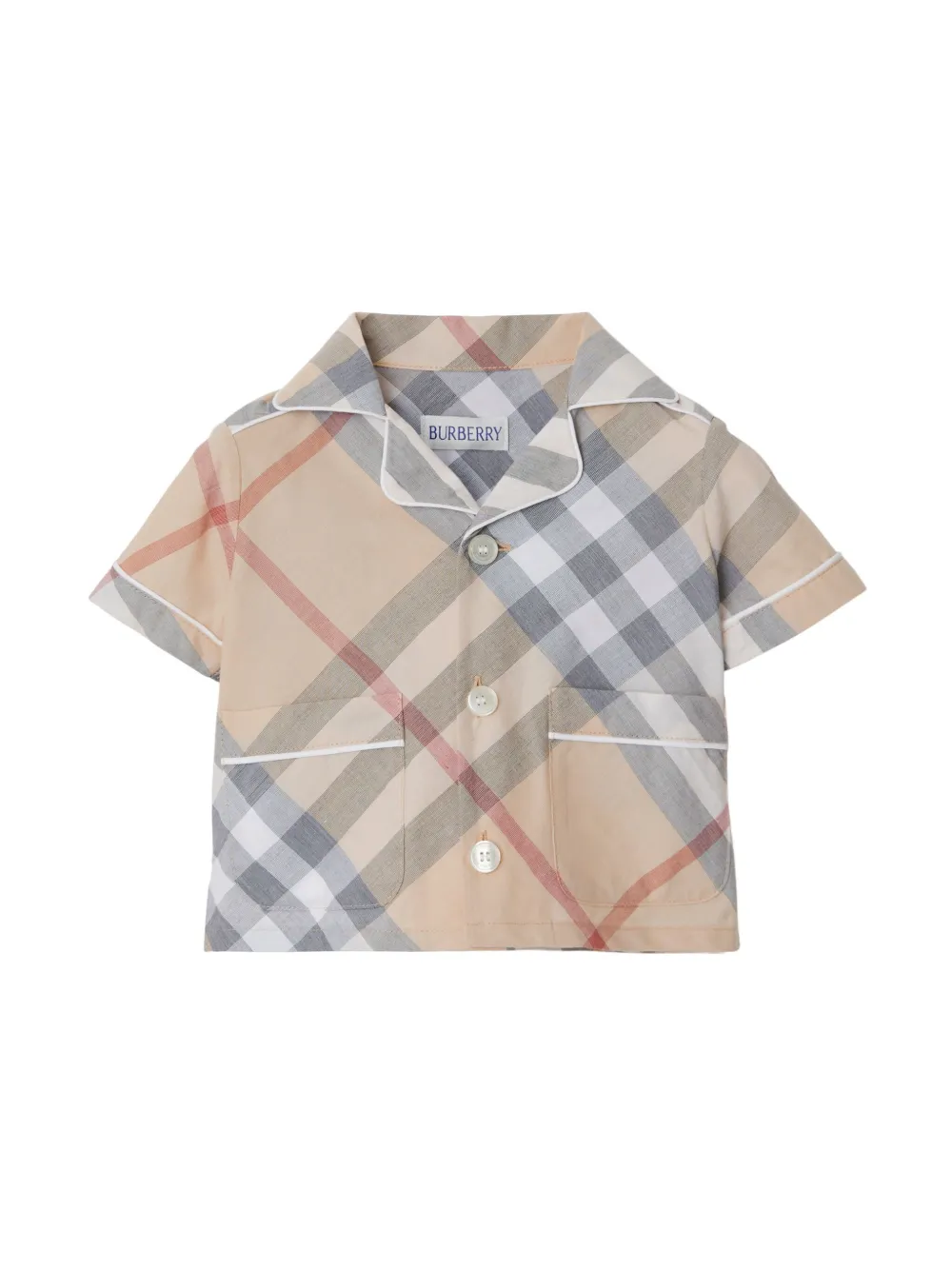 BURBERRY CHECK COTTON TROUSERS SET