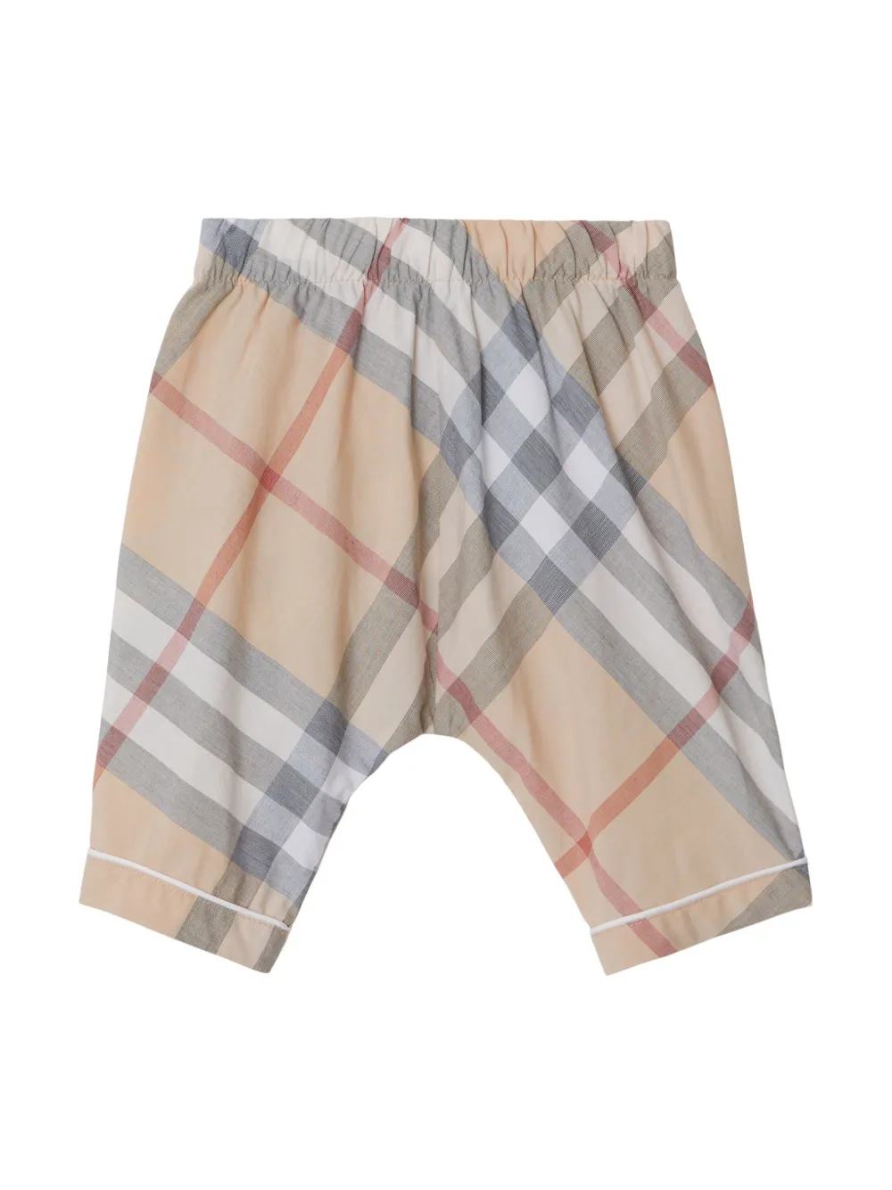BURBERRY CHECK COTTON TROUSERS SET