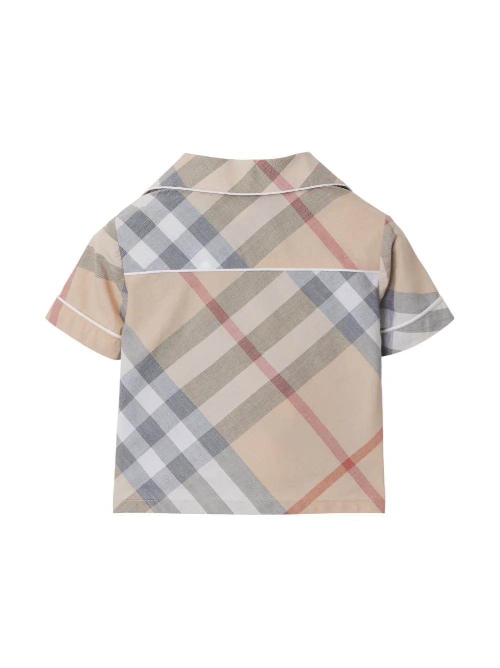 BURBERRY CHECK COTTON TROUSERS SET