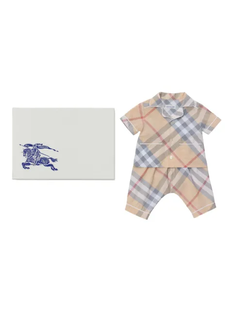 Burberry Kids Hosen-Set mit Check