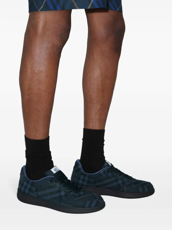 Burberry Check Terrace Sneakers | Blue | FARFETCH PL
