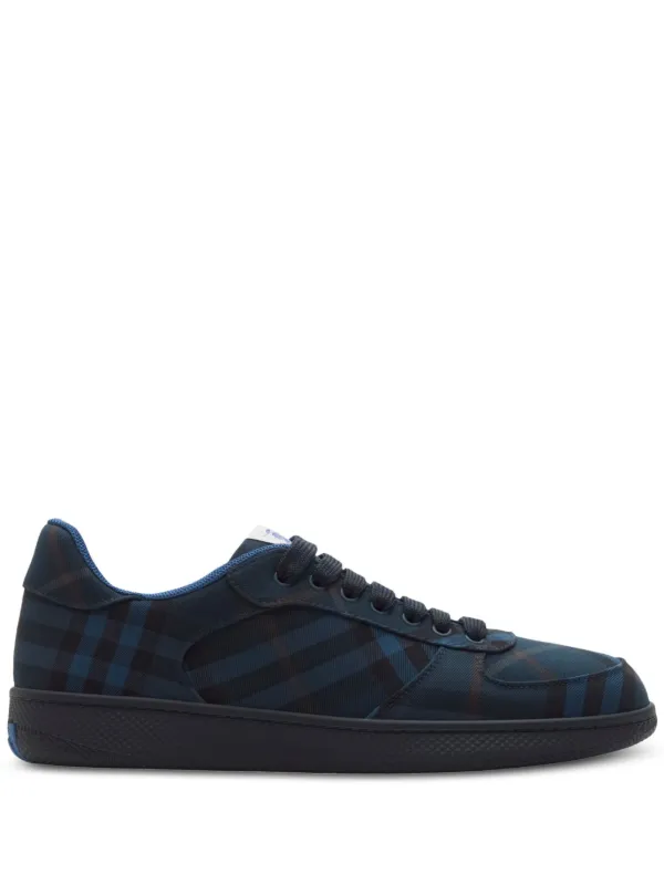 Burberry Check Terrace Sneakers Blue FARFETCH IE