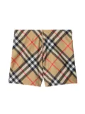 Burberry Kids check-pattern swim shorts - Neutrals