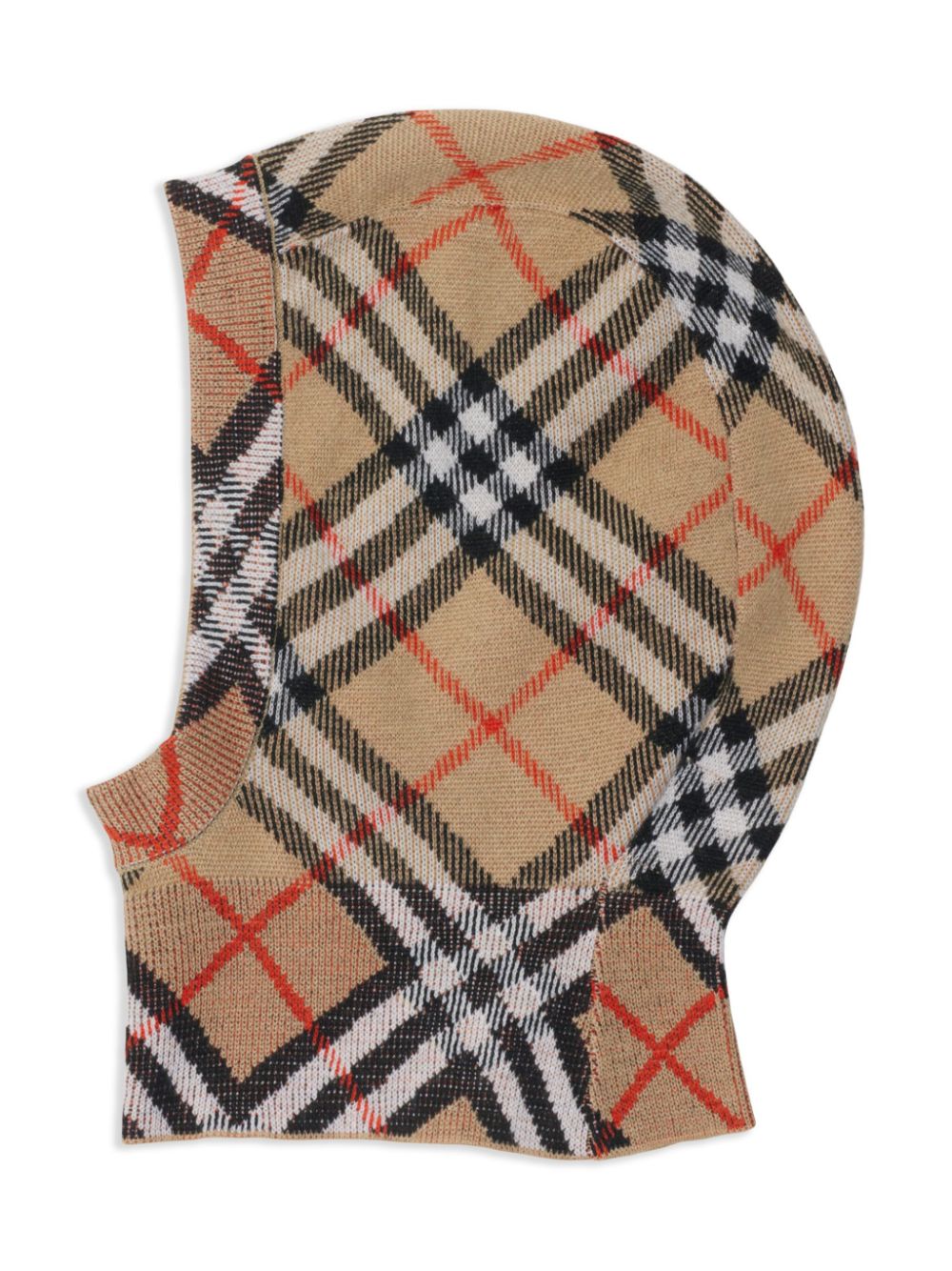 Burberry Kids checked wool balaclava - Neutrals