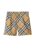 Burberry Kids Nova-check swim shorts - Neutrals