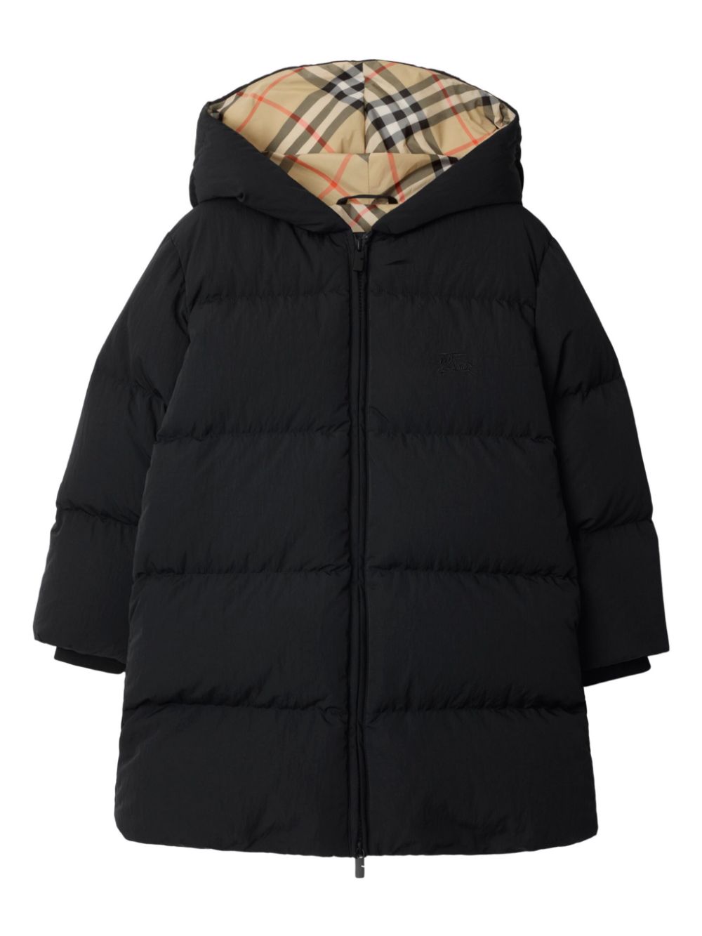 Burberry Kids hooded puffer coat - Black