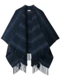 Burberry checked cape - Blue