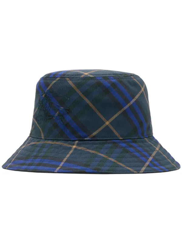 Burberry Check Bucket Hat | Green | FARFETCH