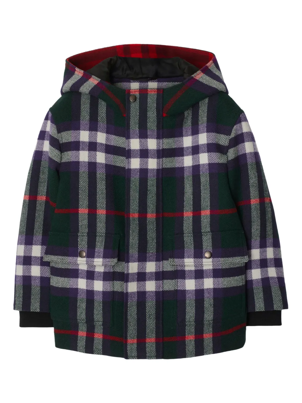 Burberry Kids Vintage Check wollen jack Groen