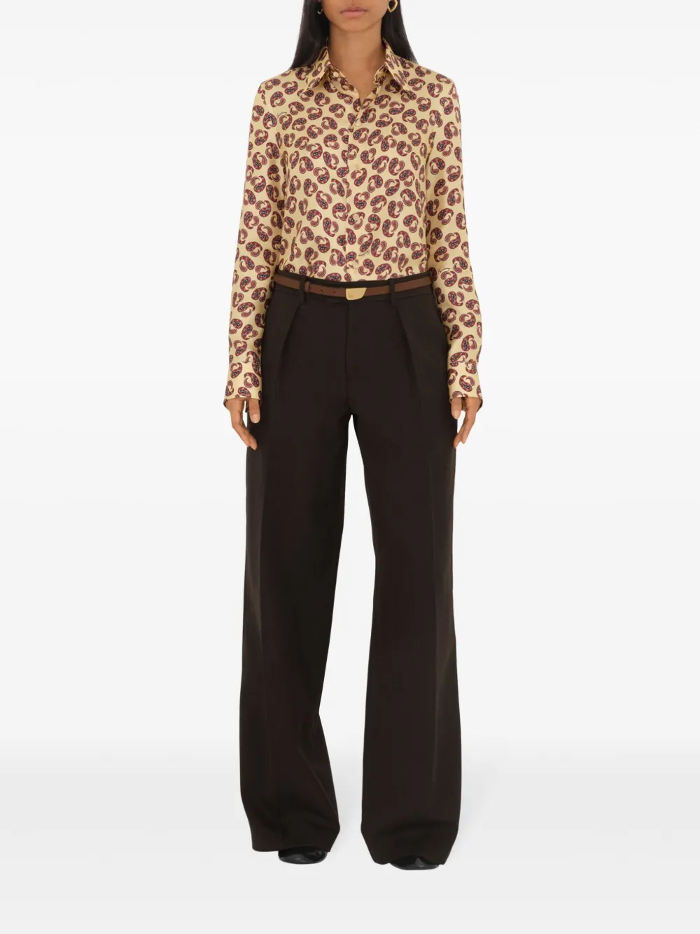 Burberry paisley-print silk shirt - Beige