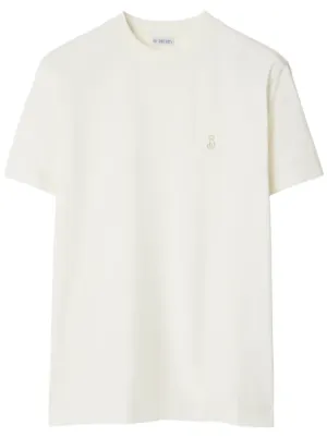 Burberry Check-patch Cotton T-shirt | White | FARFETCH