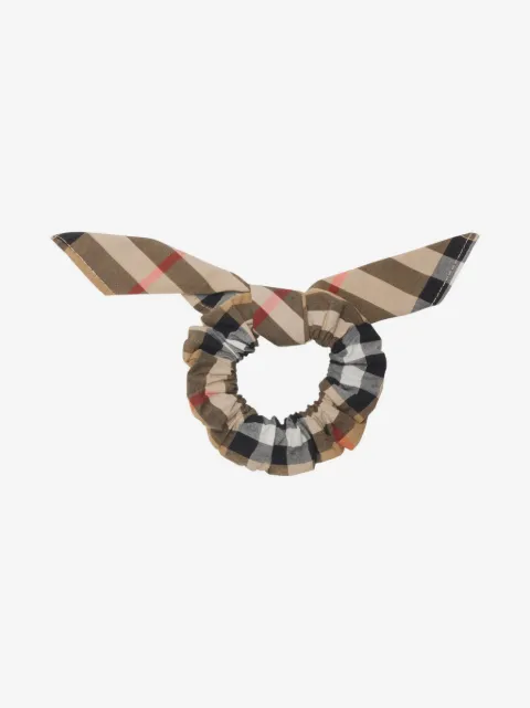 Burberry Kids Geruite katoenen scrunchie