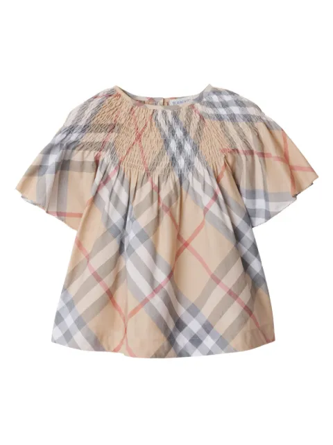 Burberry Kids check cotton top