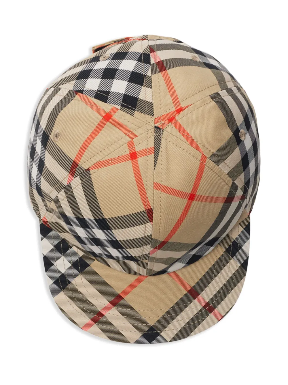 Burberry Kids Geruite honkbalpet Beige