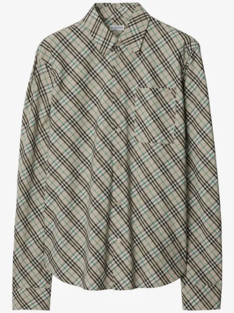 Burberry チェックコットンシャツ
