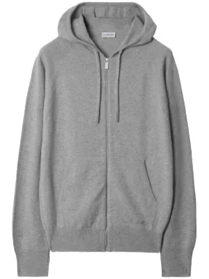 Saint Laurent Cassandre-embroidered Cotton Hoodie | Blue | FARFETCH