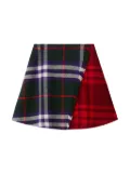 Burberry Kids check-pattern mini skirt - Green