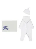 Burberry Kids check-piping babygrow (set of three) - White