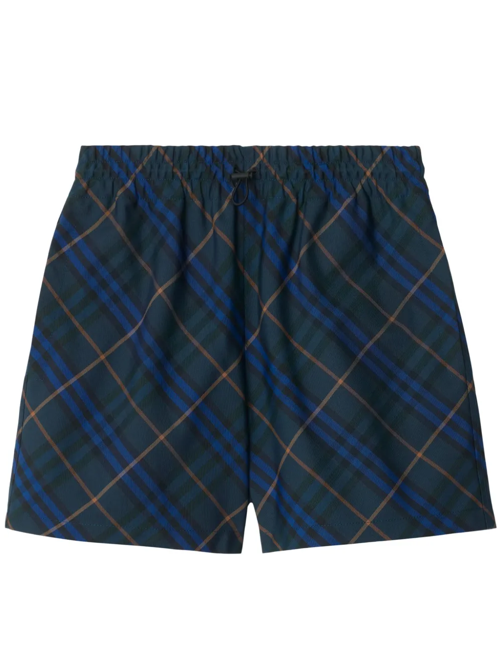 Burberry Geruite shorts Groen