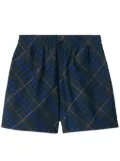 Burberry check-pattern shorts - Green