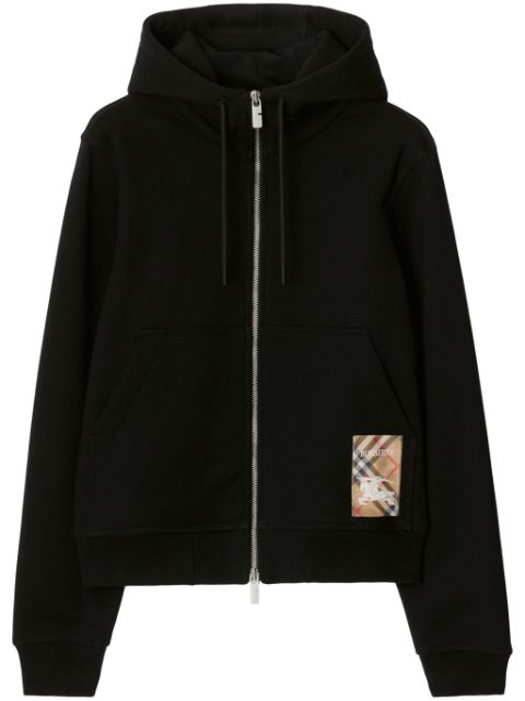 Cheap Burberry Check Label hoodie Women