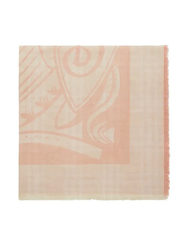 【関税＆送料込み】Burberry Ekd Check Scarf Burberry EKD check-pattern Scarf | Pink | FARFETCH PL