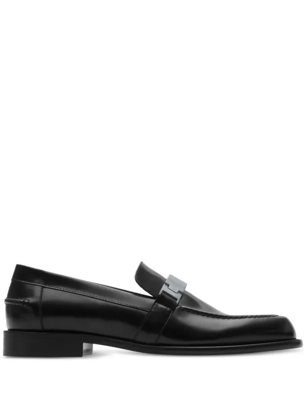 【BURBERRY】glossed-leather platform loafers Burberry Women's Stride Block Heel Loafers | Bloomingdale's