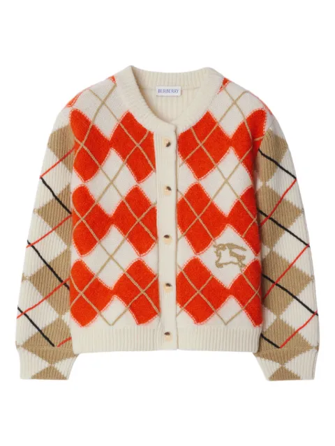 Burberry Kids كارديغان صوف بنقش الأرغيل