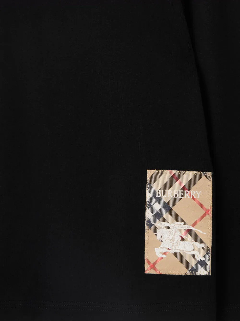 Burberry Kids T-shirt met Vintage Check-patch Zwart