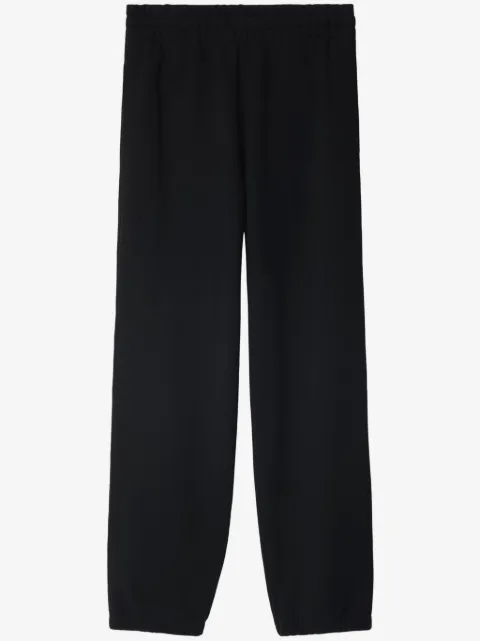 Burberry check label cotton jogging pants