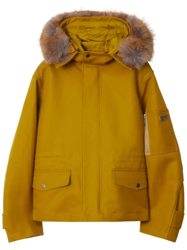 Burberry Hooded Jacket Yellow FARFETCH