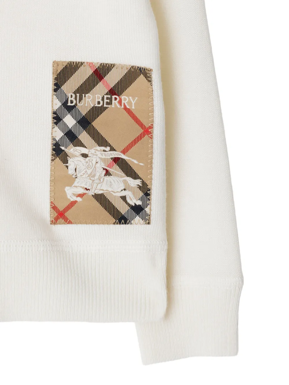 Burberry Kids Check Label wollen vest Beige