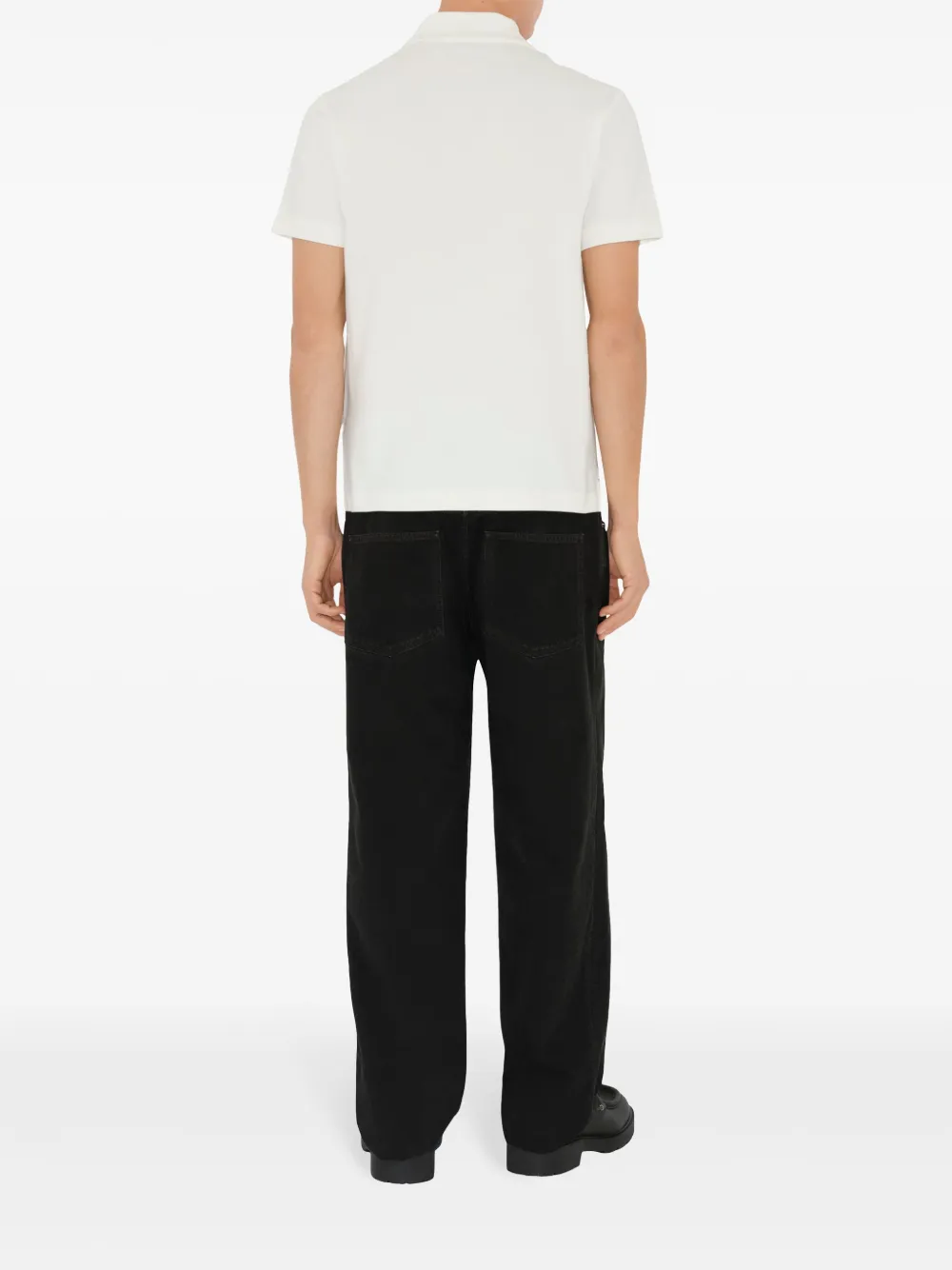 Burberry Poloshirt met geborduurd logo Wit