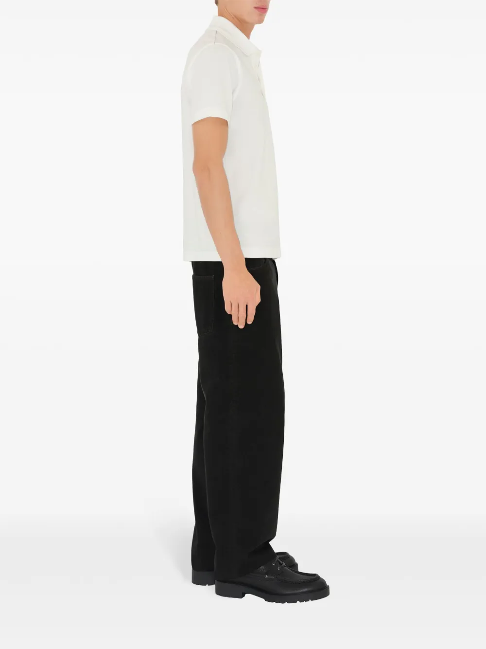 Burberry Poloshirt met geborduurd logo Wit