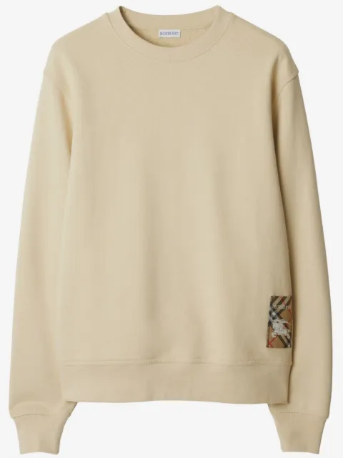 Burberry sudadera con parche de cuadros
