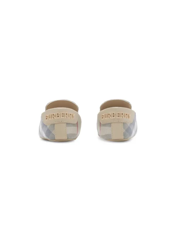 Burberry Kids check-print Crib Shoes | Neutrals | FARFETCH