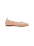 Burberry Kids leather ballerina shoes - Pink