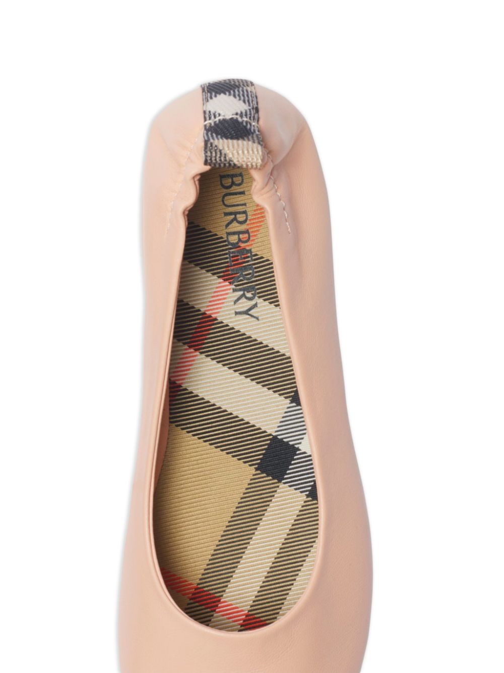 Burberry Kids Leren ballerina's - Roze