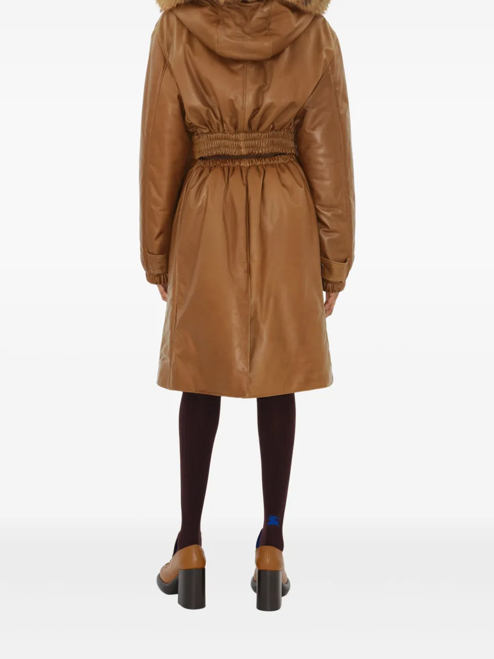 Burberry Parka met imitatiebont Bruin