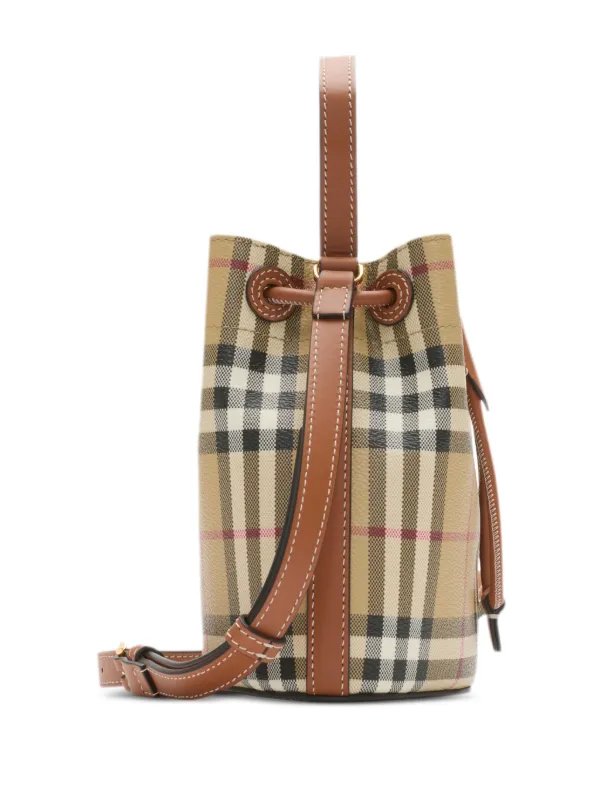 【BURBERRY】MINI TB BUCKET BAG Mini TB Bucket Bag in Dark birch brown - Women | Burberry