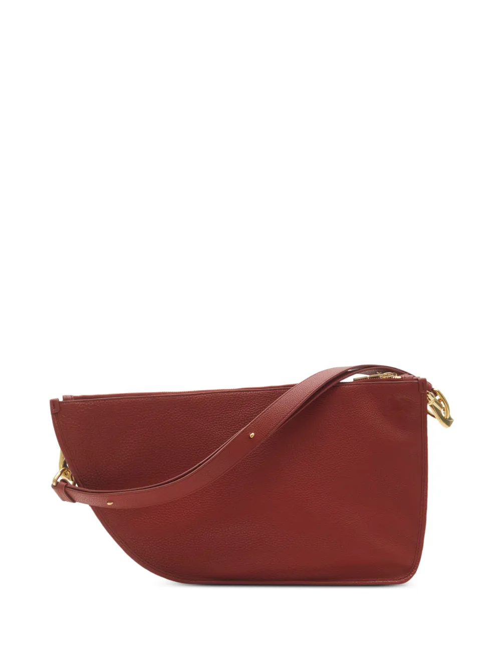 Shop Burberry Shield Twin Shoulder Bag In Red