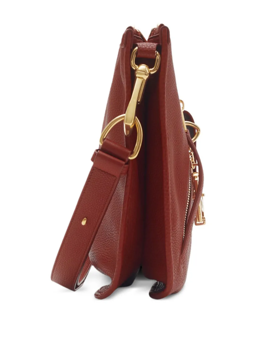 Shop Burberry Shield Twin Shoulder Bag In Red