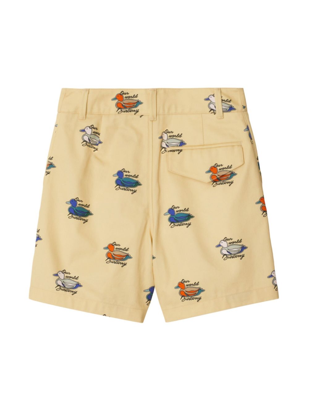 Burberry Kids duck cotton shorts - Beige