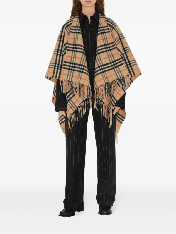 Burberry Pelerine Xadrez | Neutro | FARFETCH BR