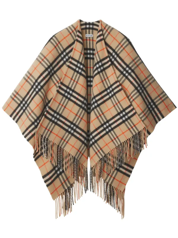 Burberry Pelerine Xadrez | Neutro | FARFETCH BR