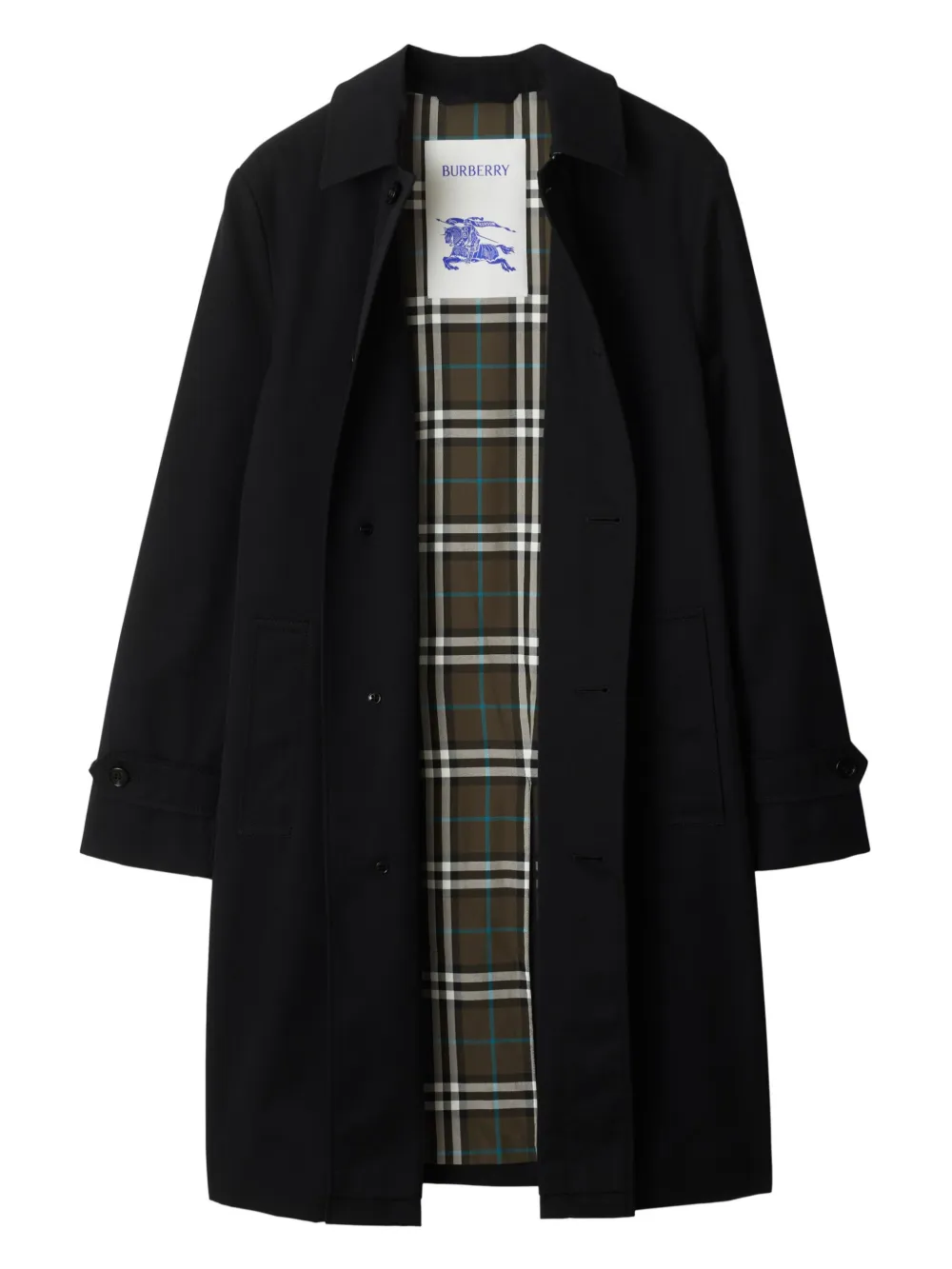 Burberry Jas met enkele rij knopen Zwart