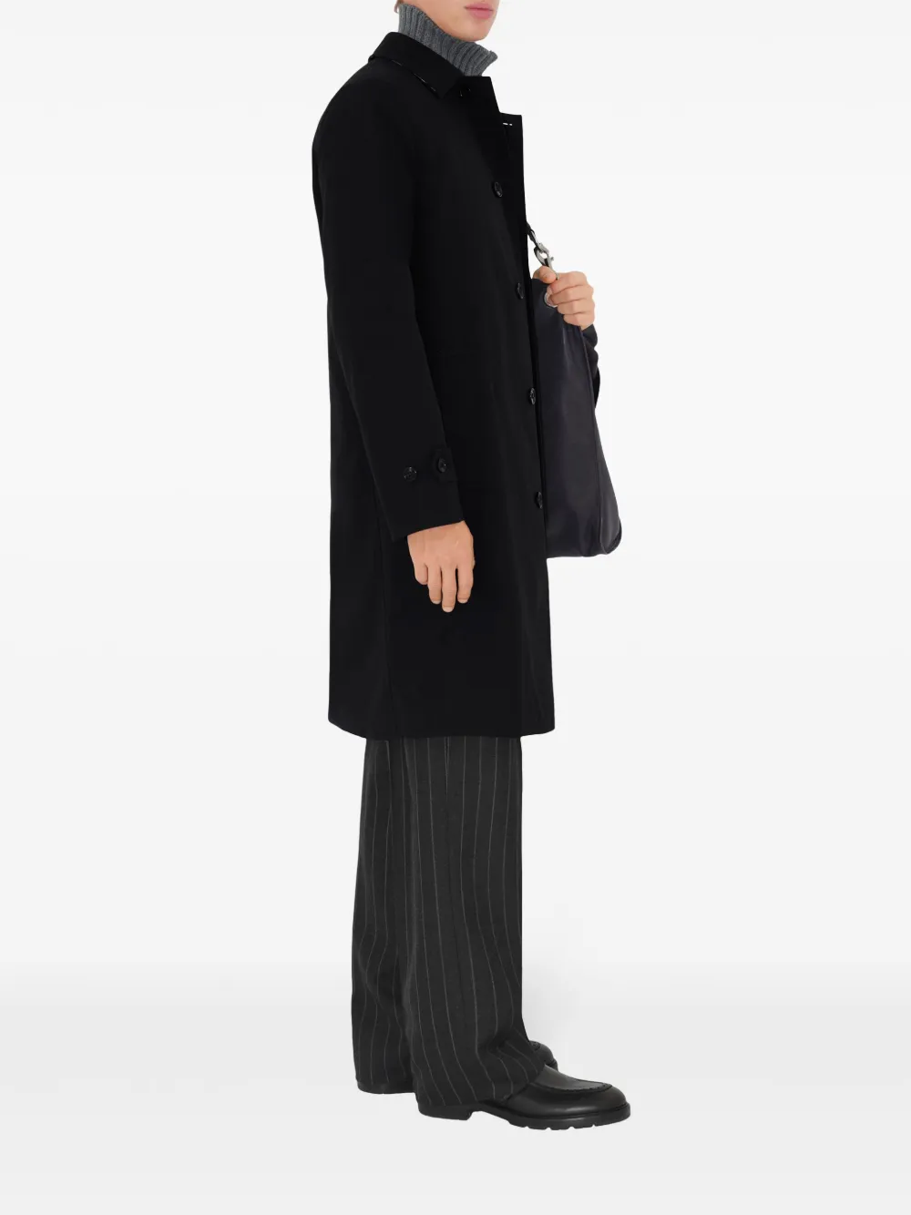 Burberry Jas met enkele rij knopen Zwart